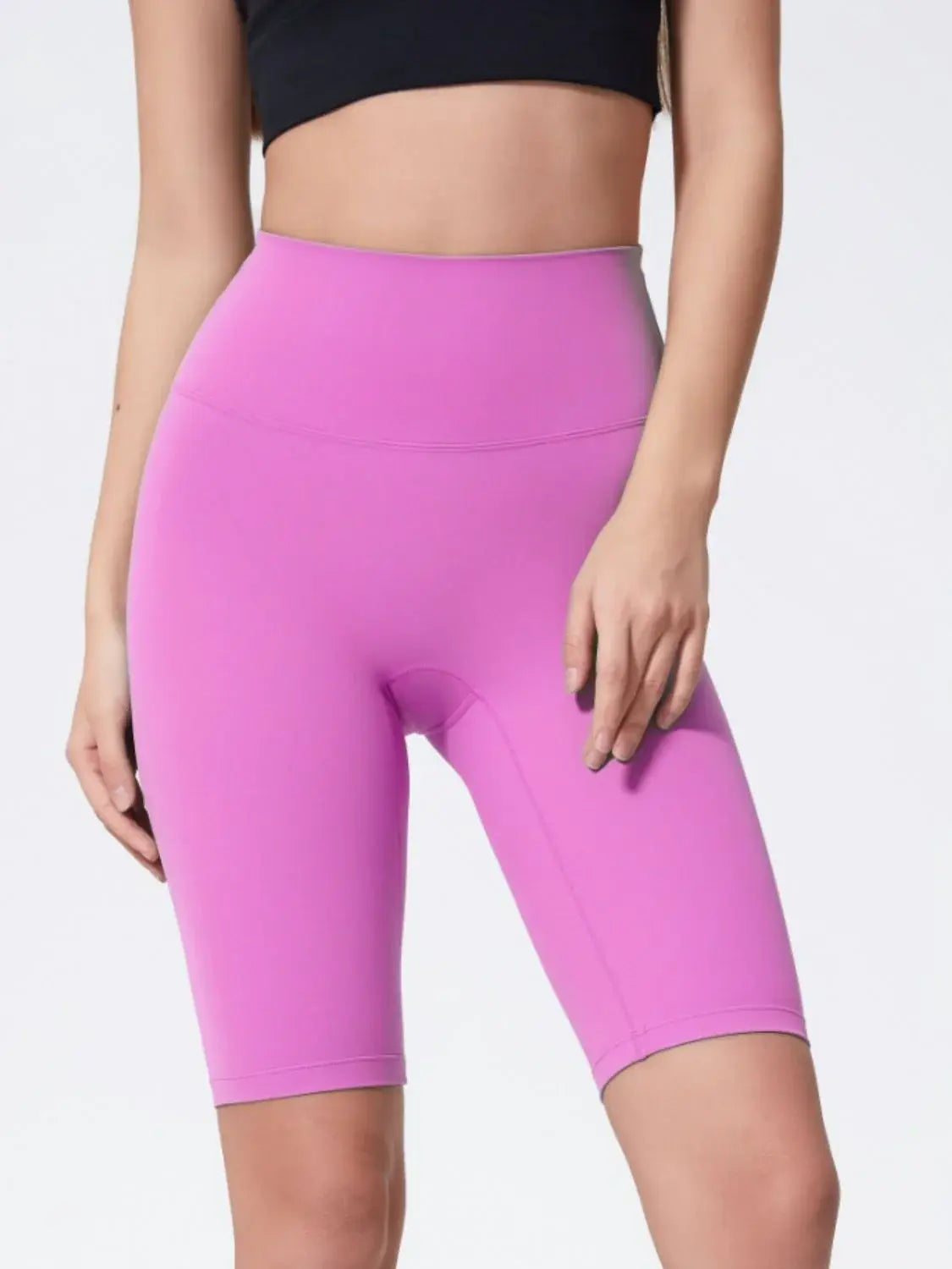 Millennia High Rise Wide Waistband Active Shorts - Trendsi - Flyclothing LLC