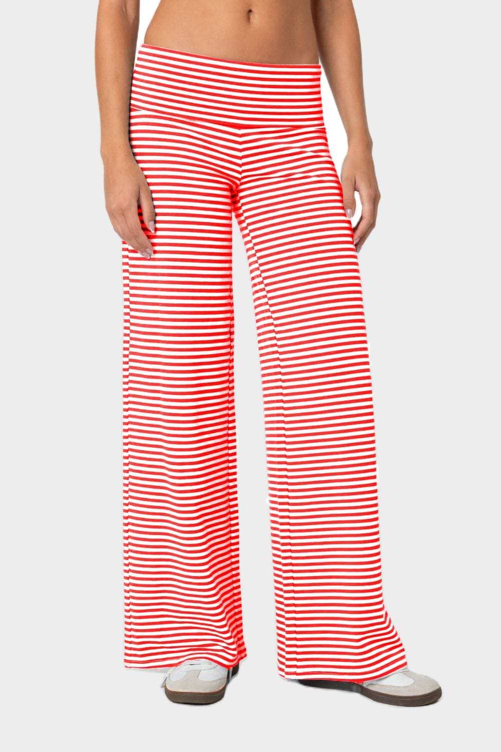 Striped Wide Leg Pants - Trendsi - Flyclothing LLC