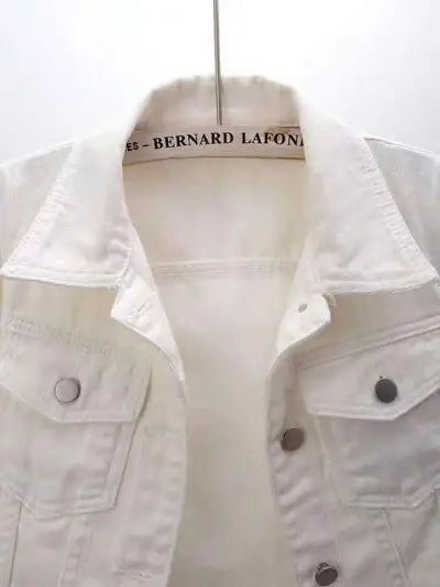 Full Size Cropped Denim Jacket Plus Size - Trendsi - Flyclothing LLC