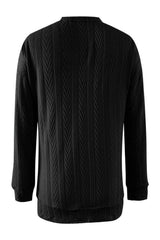Full Size Textured Open Front Long Sleeve Cardigan - Trendsi - Flyclothing LLC