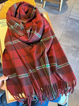 Classic Plaid Fringe Scarf - Trendsi - Flyclothing LLC