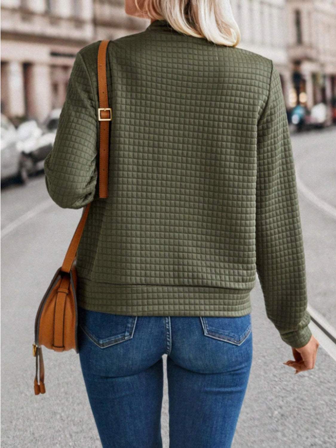 Zip Up Long Sleeve Jacket - Trendsi - Flyclothing LLC