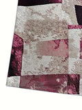 Printed Notched Short Sleeve Blouse - Trendsi