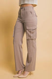 Love Tree High Rise Cargo Pants with Pockets - Trendsi