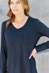 Basic Bae Full Size V-Neck Long Sleeve Top - ShopBasicbae - Flyclothing LLC