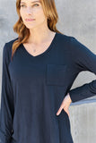 Basic Bae Full Size V-Neck Long Sleeve Top