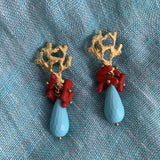 Fashionable Ocean Coral Stainless Steel Earrings - My Store - Flyclothing LLC