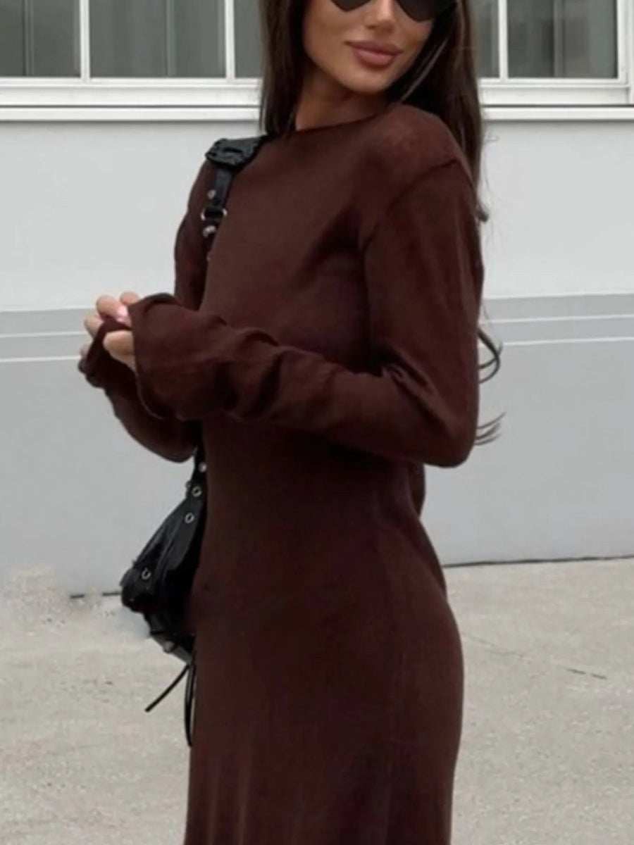 Ribbed Knit Cami Dress and Cover Up Sweater Set - Trendsi - Flyclothing LLC