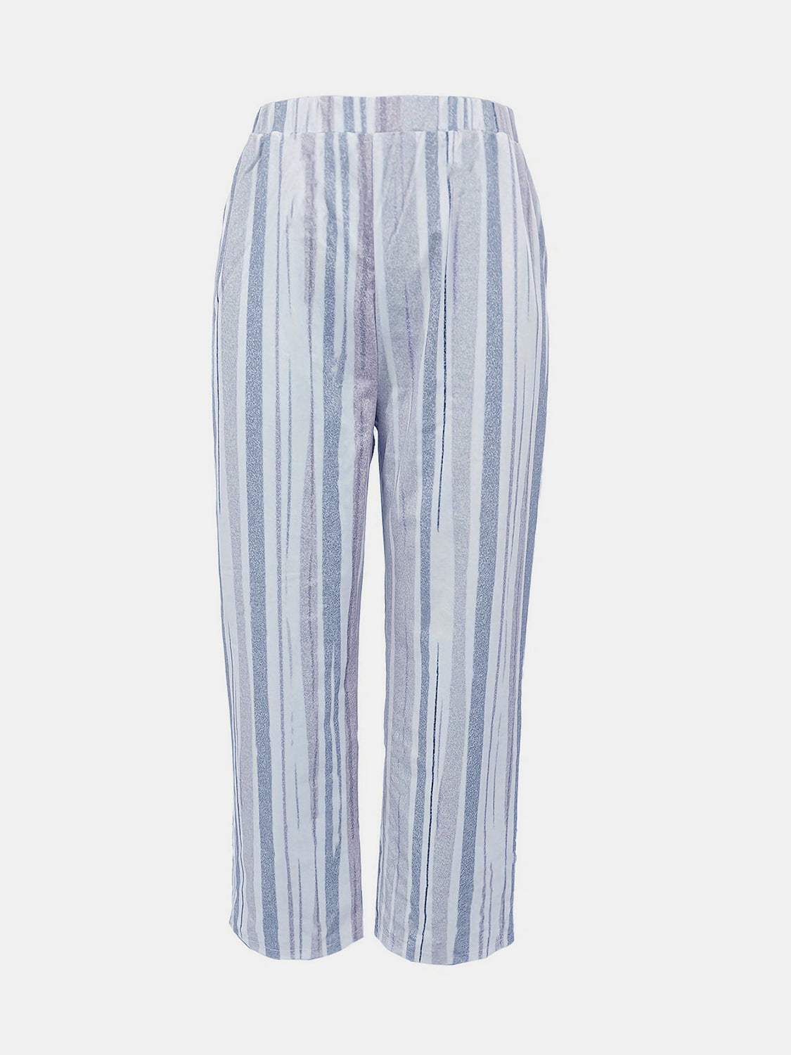 Striped Pants with Pockets - Trendsi - Flyclothing LLC