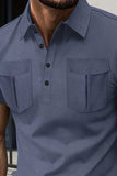 Men's Full Size Collared Short Sleeve Polo Plus Size - Trendsi - Flyclothing LLC