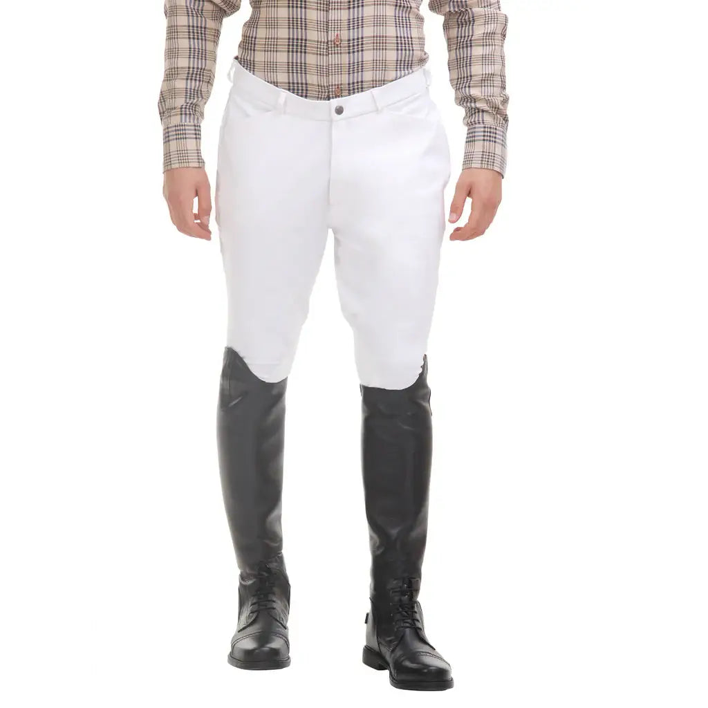 TuffRider Men's Micro Cord Patrol Knee Patch Breeches - Breeches.com - Flyclothing LLC