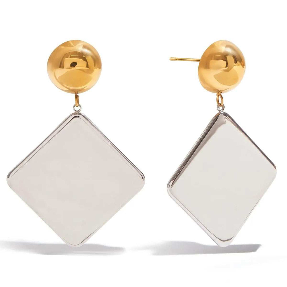 Square Shape Drop Earrings - Trendsi - Flyclothing LLC