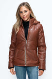 How Dare U Pocketed Zip Up Puffer Jacket with Removable Hood - Trendsi - Flyclothing LLC