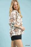 Umgee Mix Floral Print Balloon Sleeve Blouse - Trendsi - Flyclothing LLC