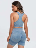 Scoop Neck Wide Strap Top and Shorts Active Set - Trendsi - Flyclothing LLC