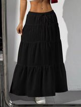 Flowy Tiered Maxi Skirt - Trendsi - Flyclothing LLC