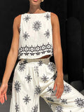 Printed Tank and Pants Set - Trendsi
