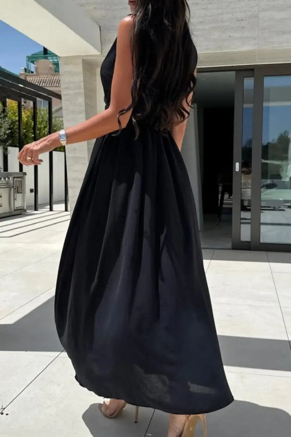 Surplice Sleeveless Slit Maxi Dress - Trendsi - Flyclothing LLC