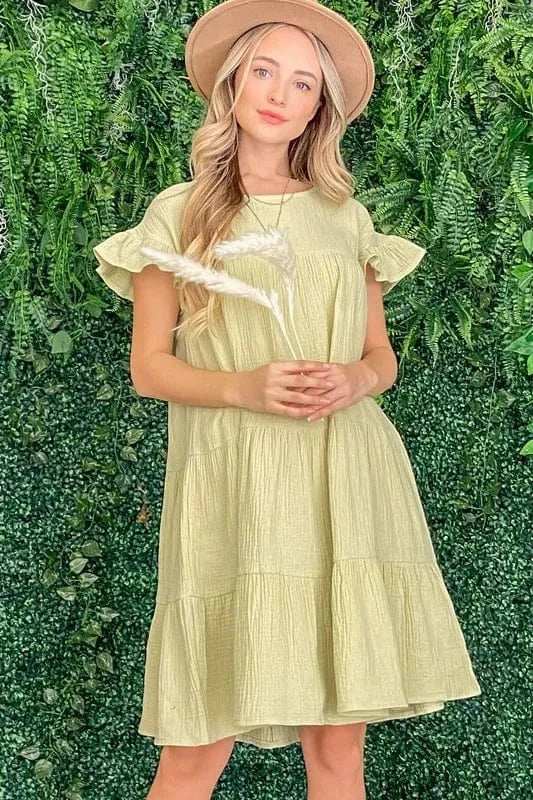 And The Why Cotton Gauze Baby Doll Casual Dress - Trendsi - Flyclothing LLC