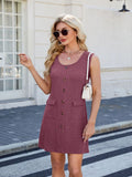 Scoop Neck Sleeveless Mini Tank Dress - Trendsi