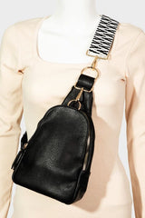 Fame Single Strap Faux Leather Sing Bag - Trendsi