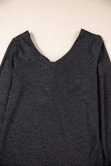 Bowknot V-Neck Long Sleeve Blouse - Trendsi - Flyclothing LLC