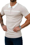 Men's Plus Size Collared Neck Short Sleeve Polo - Trendsi