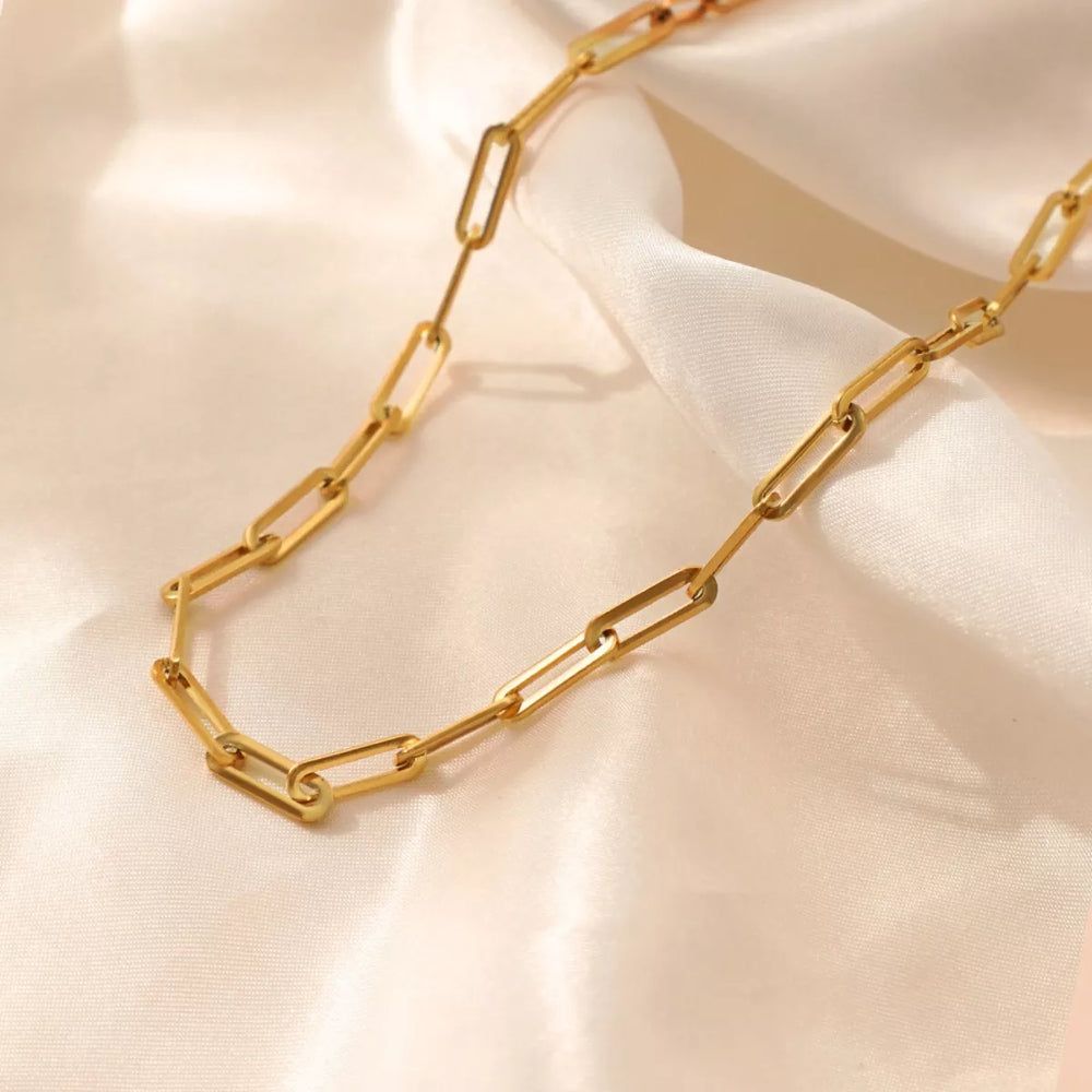 18K Gold-Plated Chain Necklace - Trendsi - Flyclothing LLC