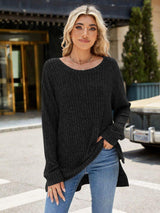 Round Neck Long Sleeve T-Shirt - Trendsi - Flyclothing LLC
