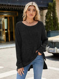 Round Neck Long Sleeve T-Shirt - Trendsi - Flyclothing LLC
