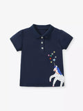 Children's Button Detail Short Sleeve Polo - Trendsi - Flyclothing LLC