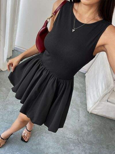 Perfee Ruched Sleeveless Mini Dress - Trendsi - Flyclothing LLC