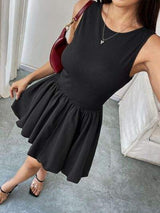 Perfee Ruched Sleeveless Mini Dress - Trendsi - Flyclothing LLC
