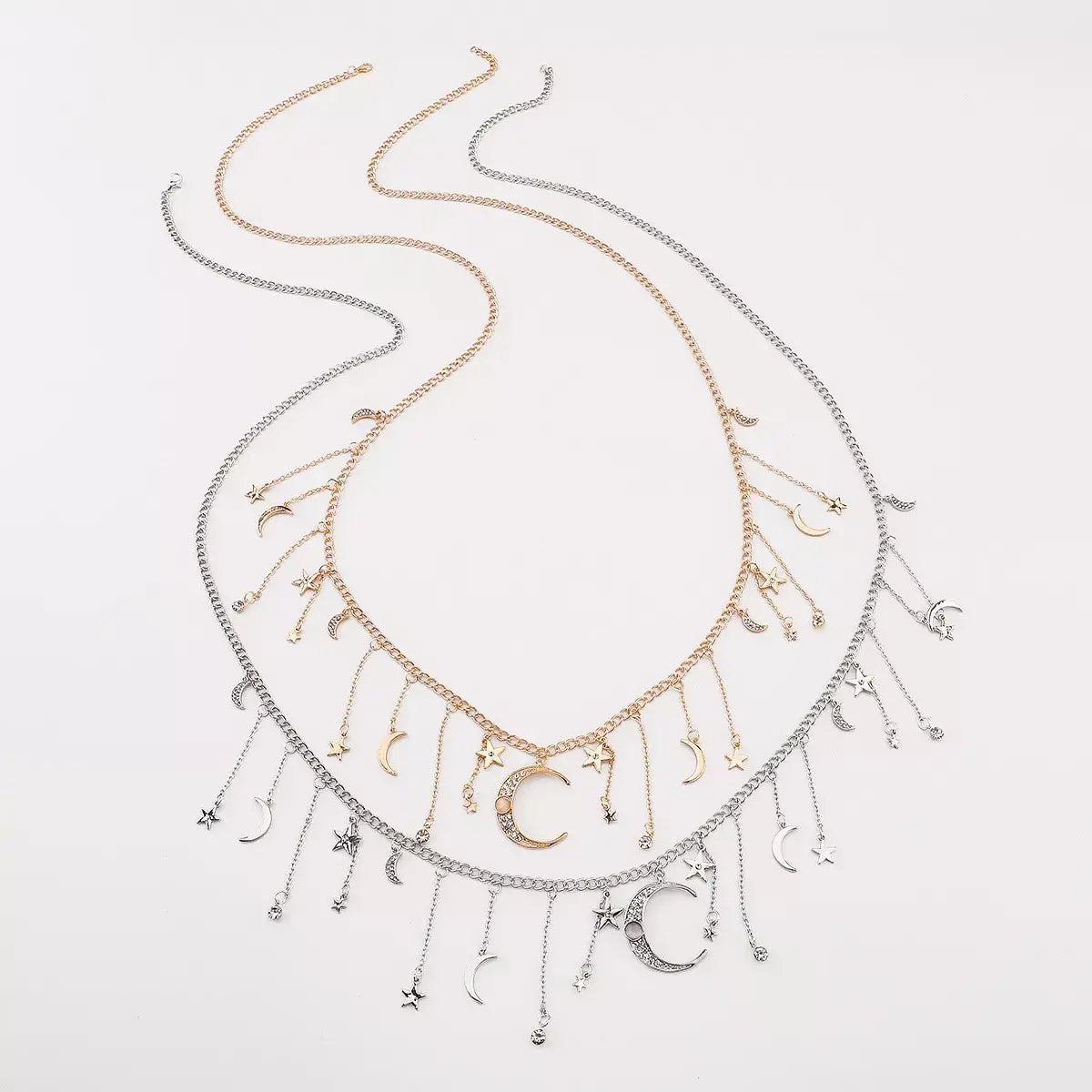 Moon & Star Charm Necklace - Trendsi - Flyclothing LLC