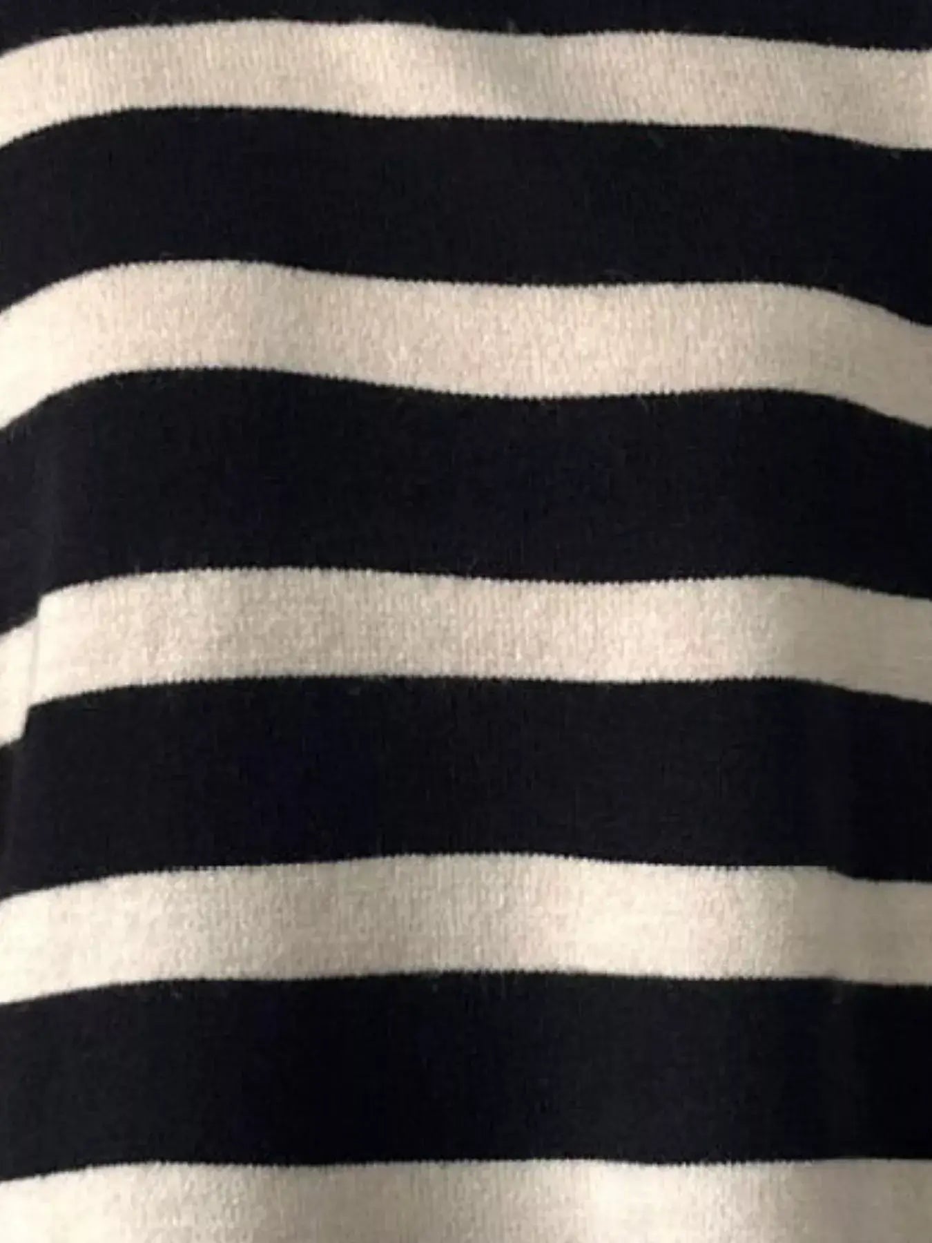 Side Slit Striped Oversized Knit Sweater - Trendsi - Flyclothing LLC
