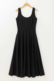 Side Slit Scoop Neck Wide Strap Dress - Trendsi - Flyclothing LLC