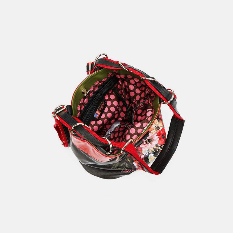 Nicole Lee USA Flower Pattern Adjustable Strap Backpack Bag - Trendsi - Flyclothing LLC