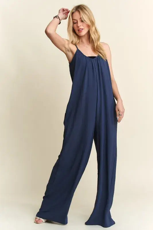 ADORA Wide Leg Casual Cami Jumpsuit - Trendsi - Flyclothing LLC