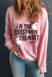 Graphic Round Neck Long Sleeve Sweatshirt - Trendsi - Flyclothing LLC