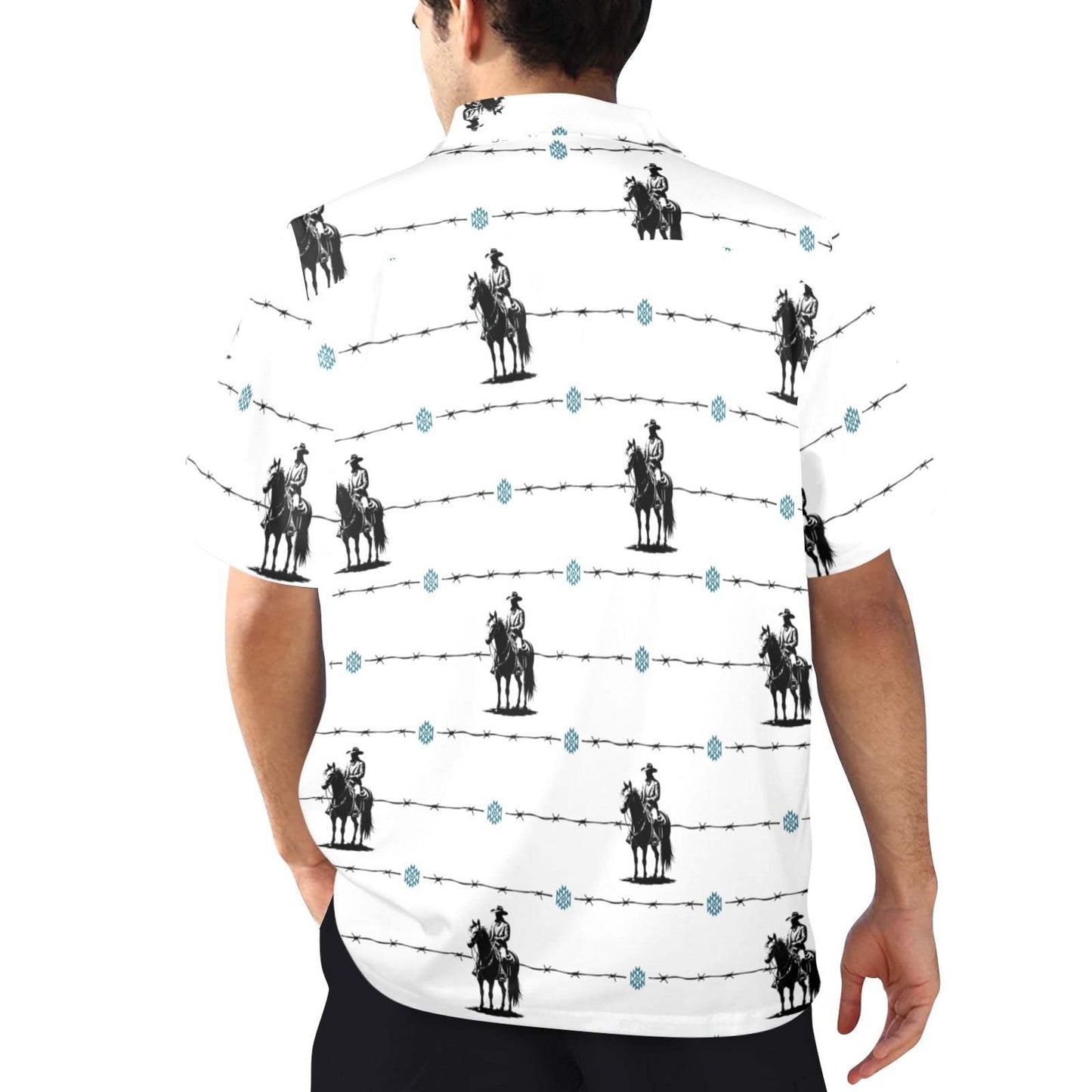Baha Ranch Saddle Up Western Hawaiian Shirt Made in America - Baha Ranch Western Wear - Flyclothing LLC