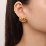 Titanium Steel Geometric Shape Earrings - Trendsi - Flyclothing LLC