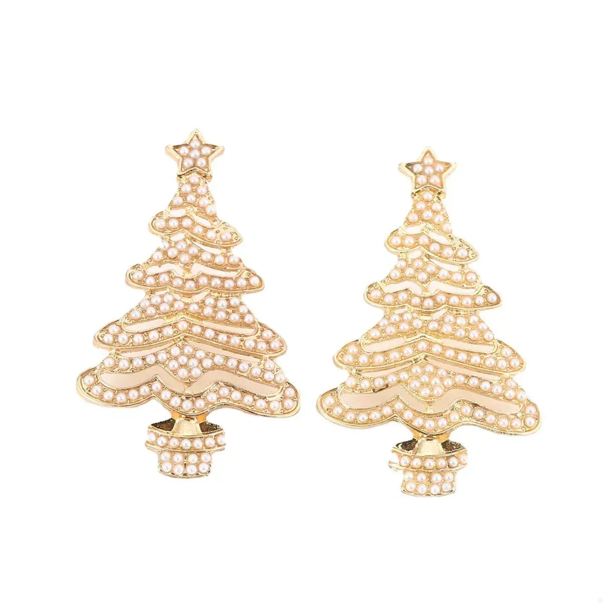 Christmas Tree Rhinestone Earrings - Trendsi - Flyclothing LLC