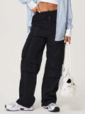 Drawstring Wide Leg Pants - Trendsi - Flyclothing LLC