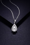 1.5 Carat Moissanite 925 Sterling Silver Teardrop Necklace - Trendsi