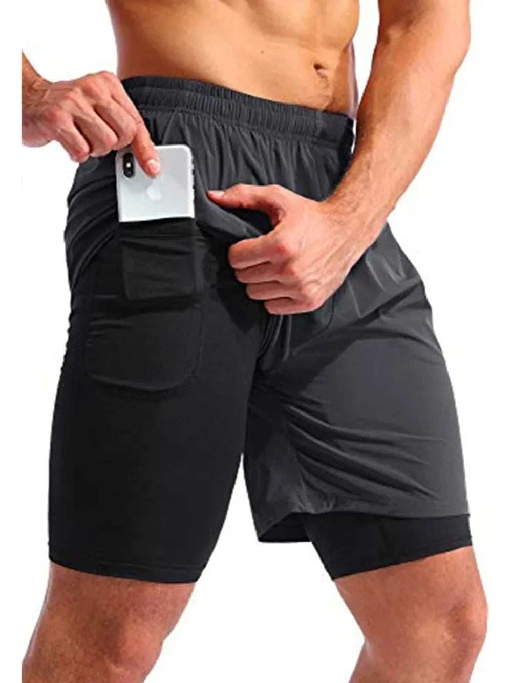 Men's Elastic Waist Active Shorts - Trendsi - Flyclothing LLC