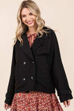 Mittoshop Double Breasted Long Sleeve Trench Coat Jacket - Trendsi - Flyclothing LLC
