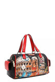 Nicole Lee USA Martha Travels Italy Wide Handbag with Rhinestones - Trendsi - Flyclothing LLC