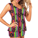 Baha Ranch Neon Aztec Tankini & Boy Shorts Swim Set - Baha Ranch Western Wear - Flyclothing LLC