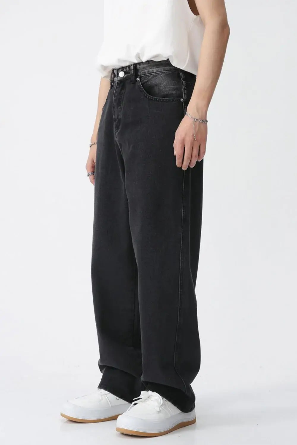 Wide Leg Jeans with Pockets - Trendsi - Flyclothing LLC