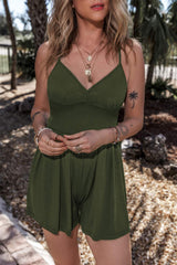 V-Neck Spaghetti Strap Romper - Trendsi - Flyclothing LLC